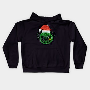 Christmas Santa Pug Kids Hoodie